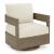 Serene Bay Aluminum/Polyester Swivel Glider Chair with Cushion