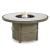 Rainier Ranch Round Faux Stone/Aluminum Fire Pit Table