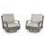 Rainier Ranch Aluminum/Polyester Swivel Glider Chair with Cushion