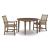 Germalia Outdoor Eucalyptus Wood Round Patio Dining Set