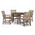 Germalia Outdoor Eucalyptus Wood Round Patio Dining Set