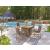 Walton Bridge Outdoor Resin Wicker Square Patio Bar Set w/Fire Pit