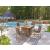 Walton Bridge Outdoor Resin Wicker Square Patio Bar Set w/Fire Pit