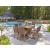 Walton Bridge Outdoor Resin Wicker Square Patio Bar Set w/Fire Pit