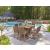 Walton Bridge Outdoor Resin Wicker Square Patio Bar Set w/Fire Pit