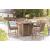 Walton Bridge Outdoor Resin Wicker Square Patio Bar Set w/Fire Pit