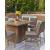 Walton Bridge Outdoor Resin Wicker Square Bar Table w/Fire Pit