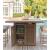 Walton Bridge Outdoor Resin Wicker Square Bar Table w/Fire Pit