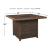Paradise Trail Outdoor Aluminum/Resin Wicker Square Bar Table w/Fire Pit