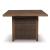 Paradise Trail Outdoor Aluminum/Resin Wicker Square Bar Table w/Fire Pit