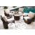 Paradise Trail Outdoor Nuvella Fabric/Resin Wicker Set w/Pillows