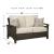 Paradise Trail Outdoor Nuvella Fabric/Resin Wicker Loveseat w/2 Pillows
