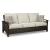 Paradise Trail Outdoor Nuvella Fabric/Resin Wicker Sofa w/2 Pillows