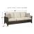 Paradise Trail Outdoor Nuvella Fabric/Resin Wicker Sofa w/2 Pillows