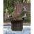 Monterey Point Round Woven Wicker/Aluminum Fire Pit Table