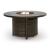 Monterey Point Round Woven Wicker/Aluminum Fire Pit Table