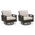 Monterey Point 2-Piece Resin Wicker/Aluminum Swivel Lounge Chair