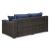 Grasson Lane Outdoor Nuvella Fabric/Resin Wicker Patio Set