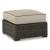 Coastline Bay Outdoor Nuvella Fabric/Resin Wicker Ottoman