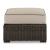 Coastline Bay Outdoor Nuvella Fabric/Resin Wicker Ottoman