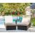 Coastline Bay Outdoor Nuvella Fabric/Resin Wicker Lounge Chaise