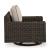 Coastline Bay Outdoor Nuvella Fabric/Resin Wicker Swivel Lounge Chair, Beige/Brown