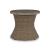 Laguna Heights Round Aluminum/Resin Wicker End Table with Umbrella Hole