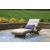 Beachcroft Outdoor Nuvella Fabric/Resin Fabric Chaise Lounge