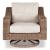 Beachcroft Outdoor Nuvella Fabric/Resin Wicker Swivel Lounge Chair