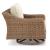 Beachcroft Outdoor Nuvella Fabric/Resin Wicker Swivel Lounge Chair