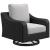 Beachcroft Outdoor Nuvella Fabric/Resin Wicker Swivel Lounge Chair