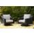 Beachcroft Outdoor Nuvella Fabric/Resin Wicker Patio Seating Set
