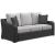 Beachcroft Outdoor Nuvella Fabric/Resin Wicker Sofa