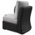 Beachcroft Outdoor Nuvella Fabric/Resin Wicker Curved Corner Chair