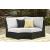 Beachcroft Outdoor Nuvella Fabric/Resin Wicker Curved Corner Chair