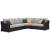 Beachcroft 4-Piece Outdoor Nuvella Fabric/Resin Wicker Sectional Sofa