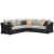 Beachcroft 3-Piece Outdoor Nuvella Fabric/Resin Wicker Sectional Sofa