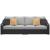 Beachcroft 2-Piece Outdoor Nuvella Fabric/Resin Wicker Sectional Sofa