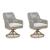 Seton Creek Outdoor Nuvella Fabirc/Resin Wicker Swivel Chair, Set of 2