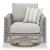Seton Creek Outdoor Nuvella Fabric/Resin Wicker Swivel Lounge Chair w/Pillow
