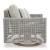Seton Creek Outdoor Nuvella Fabric/Resin Wicker Swivel Lounge Chair w/Pillow