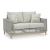 Seton Creek Outdoor Nuvella Fabric/Resin Wicker Loveseat w/2 Pillows