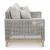Seton Creek Outdoor Nuvella Fabric/Resin Wicker Loveseat w/2 Pillows