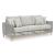 Seton Creek Outdoor Nuvella Fabric/Resin Wicker Sofa w/4 Pillows
