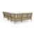 Clare View L-Shaped Polyester/Wood 4-Piece Outdoor Sectional