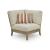 Clare View L-Shaped Polyester/Wood 4-Piece Outdoor Sectional
