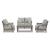 Visola Outdoor Nuvella Fabric/High-Density Polyethylene Patio Seating Set