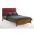 Spices Paprika Fabric/Wood K-Series High/Low Platform Bed, King Size