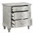Paris 3-Drawer Wood Veneer Nightstand