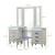 Passion 6-Drawer Wood Veneer Vanity with LED Lighting